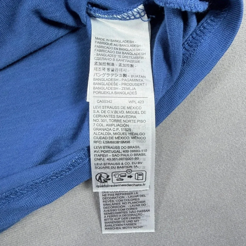 Levi's Mens Large Blue 100% Cotton Midnight Riders Graphic Relaxed T-Shirt New‎